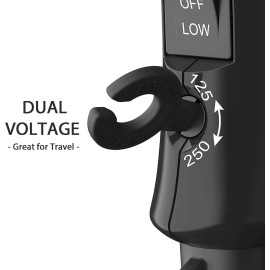 Dan Technology Compact Travel & Portable Mini Hair Dryer - Blow Dryer with Concentrator & Diffuser, European Plug Dan Technology Compact Travel & Portable Mini Hair Dryer - Blow Dryer with Concentrator & Diffuser, European Plug