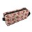 Dachshunds Floral Dogs Makeup Bag For Women, Portable Cosmetic Bag Zipper Pouch Travel Toiletry Organizer Bag
