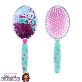 Gabby\'s Dollhouse Hair Brush with Magical Sparkling Stars Confetti HairBrush - Kids Ages 3+