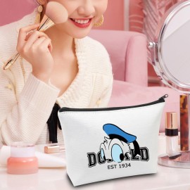 CMNIM Funny Duck Inspired Gift Duck Makeup Bag Duck Lover Gift Do-ald Est 1934 Pouch Bag for Best Friend Friendship Gift (Don-ld Est 1934 Makeup Bag)
