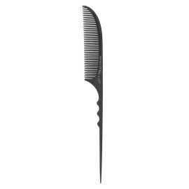 BORDSTRACT Rat Tail Comb, Fine Tooth Carbon Fiber Heat Resistant Teasing Combs, Pressing Combs for Hair Stylist(Black-01)