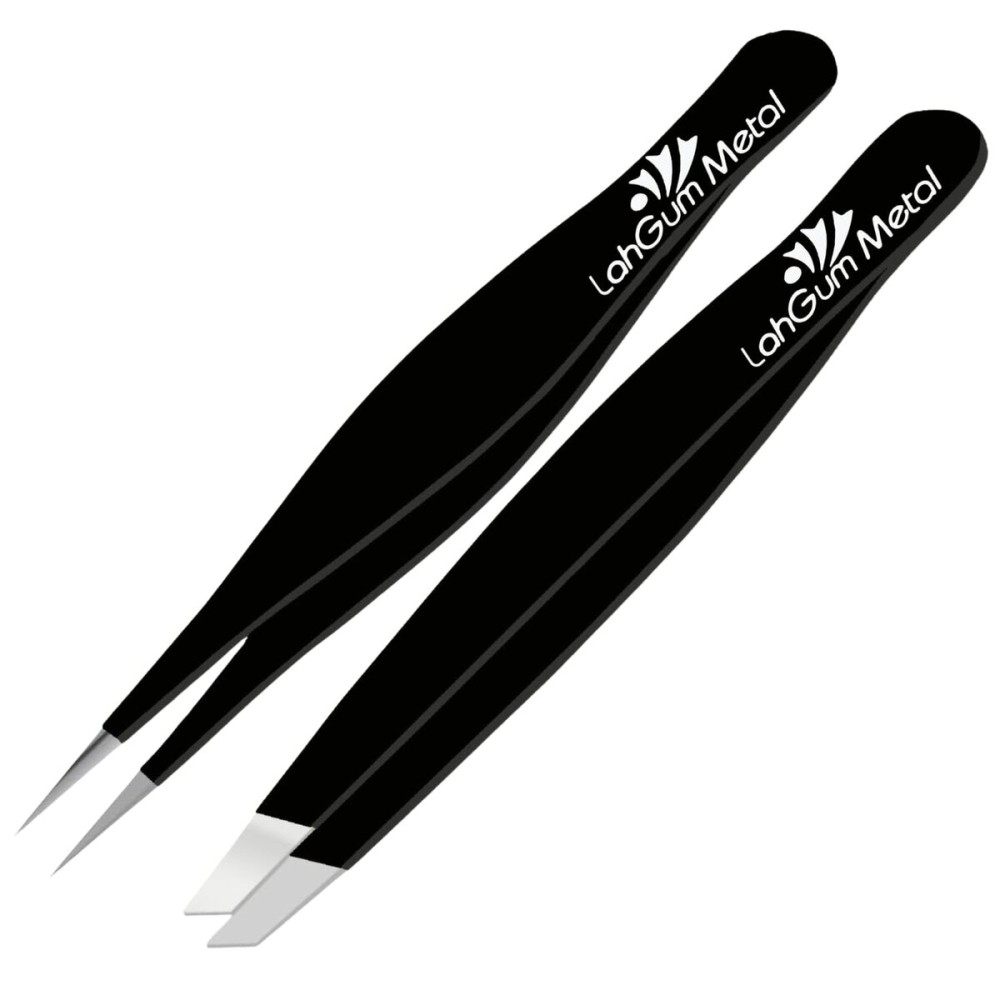 Sharp Pointy Eye Brow Tweezers for Women Facial Hair Chin With Grip Set -Removal Ingrown Hair Tweezers Kit, Pointed Precision Slanted the Best Eyebrow Nose Tweezers for Men Blackhead Remover Splinter