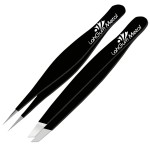 Sharp Pointy Eye Brow Tweezers for Women Facial Hair Chin With Grip Set -Removal Ingrown Hair Tweezers Kit, Pointed Precision Slanted the Best Eyebrow Nose Tweezers for Men Blackhead Remover Splinter