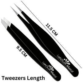 Sharp Pointy Eye Brow Tweezers for Women Facial Hair Chin With Grip Set -Removal Ingrown Hair Tweezers Kit, Pointed Precision Slanted the Best Eyebrow Nose Tweezers for Men Blackhead Remover Splinter