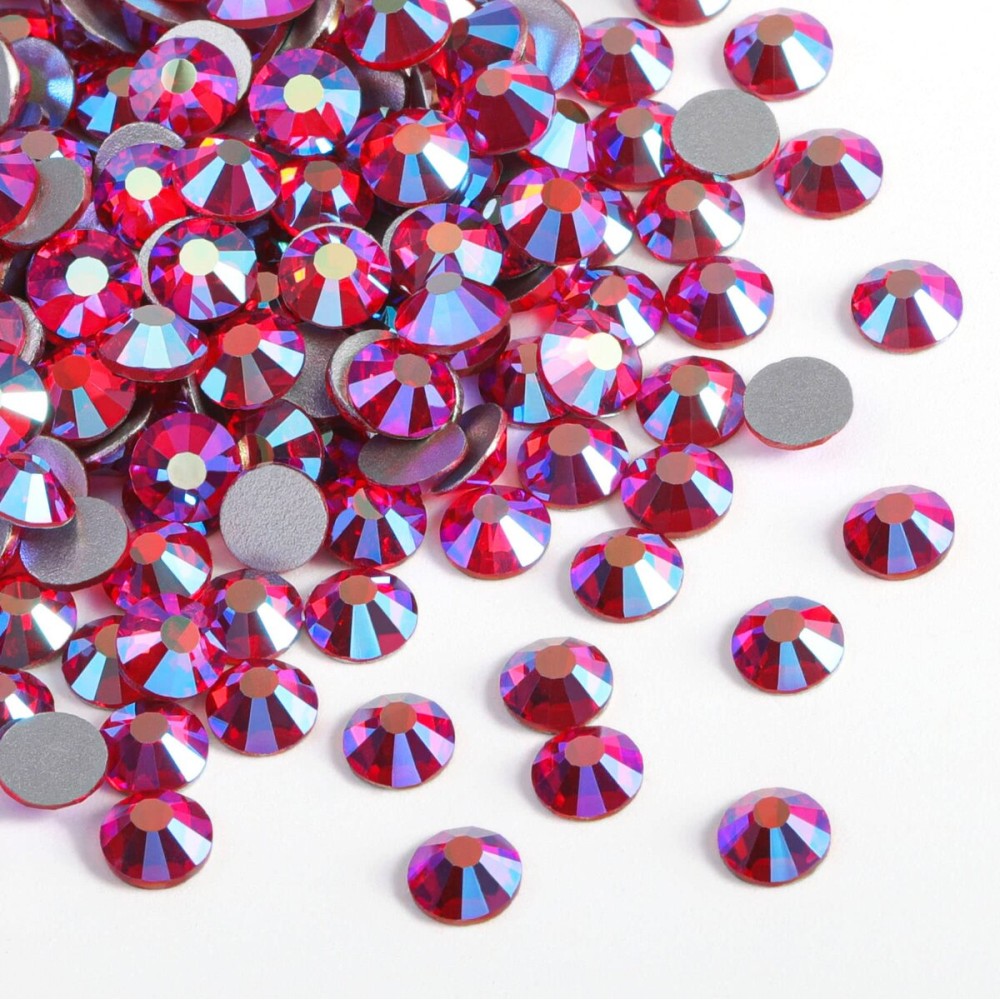 Beadsland 2880pcs Flat Back Crystal Rhinestones Round Gems for Nail Art and Craft Glue Fix,Light Siam AB,SS10,2.7-2.9mm Beadsland 2880pcs Flat Back Crystal Rhinestones Round Gems for Nail Art and Craft Glue Fix,Light Siam AB,SS10,2.7-2.9mm