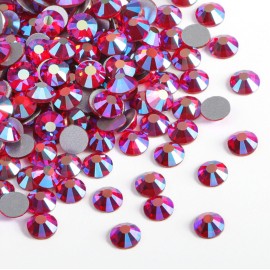 Beadsland 2880pcs Flat Back Crystal Rhinestones Round Gems for Nail Art and Craft Glue Fix,Light Siam AB,SS10,2.7-2.9mm