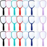 ZOOFOX 24 Pieces Hand Mirror, Small Handheld Mirror with Handle, Compact Makeup Mirror for Travel, Camping, Daily Use