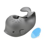 Mandoo Faucet Cover Bathtub Baby, Bath Spout Cover for Baby, Bath Faucet Cover for Kids, Tub Spout Cover Bathtub Faucet Cover Kids Safety, Protection Baby Universal Bath Silicone Toys Whale Grey
