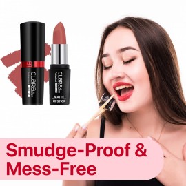 Claraline Matte Liquid Lipstick, Kiss-proof, Long Lasting, Paraben-free, Cruelty-Free, Quick Drying Lip Makeup Gift for Girls and Women,0.17 Ounce, 1 Count, 451 Rosy Pink