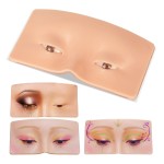 Makeup Practice Face, JimKing Makeup Practice Board, Faccial Practice Skin for Professional and Beginners, 3D Realistic Model for Eyelash Extensions, Eyeliner And Eyeshadow Face Makeup Practice