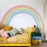 funlife Vinyl Large Rainbow Wall Mural Stickers Peel and Stick, Precut Giant Vibrant Watercolor Rainbow Wall Decals for Girls Bedroom Kids Nursery Room Playroom, 75.59 x 44.09