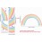 funlife Vinyl Large Rainbow Wall Mural Stickers Peel and Stick, Precut Giant Vibrant Watercolor Rainbow Wall Decals for Girls Bedroom Kids Nursery Room Playroom, 75.59 x 44.09