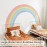 funlife Vinyl Large Rainbow Wall Mural Stickers Peel and Stick, Precut Giant Vibrant Watercolor Rainbow Wall Decals for Girls Bedroom Kids Nursery Room Playroom, 75.59 x 44.09
