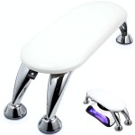 Sorreni Arm Rest for Nails Tech - Detachable Nail Arm Rest, Non-slip Manicure Hand Pillow for Salon or Home Use, Reposabrazos Para Manicura (White)