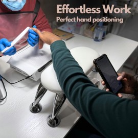 Sorreni Arm Rest for Nails Tech - Detachable Nail Arm Rest, Non-slip Manicure Hand Pillow for Salon or Home Use, Reposabrazos Para Manicura (White)