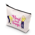 TSOTMO Novelty Classic Movie Inspired Elle Woods Bend and Snap Inspired Zipper Pouch Makeup Bag (Bend Snap)