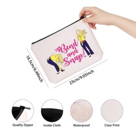 TSOTMO Novelty Classic Movie Inspired Elle Woods Bend and Snap Inspired Zipper Pouch Makeup Bag (Bend Snap)