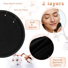 Foaincore 40 Pcs Reusable Makeup Remover Pads with Mesh Laundry Bag Washable Bamboo Cotton Rounds Soft Reusable Face Pad for Toner Skin Types with Bamboo Holder(Black) Foaincore 40 Pcs Reusable Makeup Remover Pads with Mesh Laundry Bag Washable Bamboo Cotton Rounds Soft Reusable Face Pad for Toner Skin Types with Bamboo Holder(Black)
