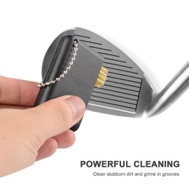Qidie 3 Pcs Golf Club Brush Pocket Golf Club Groove Cleaner Portable Small Golf Accessories Retractable Golf Sharpener Club Cleaner Tool