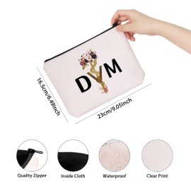 TSOTMO Doctor of Veterinary Medicine Gift DVM Gift Vet Tech Gift Zipper Pouch Makeup Bag (DVM)
