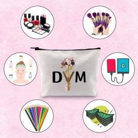 TSOTMO Doctor of Veterinary Medicine Gift DVM Gift Vet Tech Gift Zipper Pouch Makeup Bag (DVM)