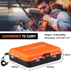 PLUSINNO 201pcs Fishing Accessories Kit,Tackle Box with Tackle Included, Fishing Hooks, Weights, Round Split ShotFishing Gear for Bass, Trout, Catfish