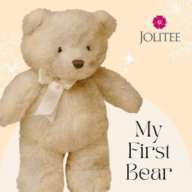 Jolitee My First Bear Stuffed Animal - Beige Neutral Teddy Bear for Baby for Newborn 10