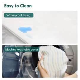 BABELIO Biobased Crib and Toddler Mattress Dual-Sided, CertiPUR-US, Removable Waterproof and Machine-Washable Cover, 52x27.5x5