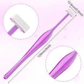 ANCIRS 24 Pack Eyebrow Trimmer Razors for Women Makeup, Facial T Shape Shaver Tool for Eye Brow, Stainless Steel Eyebrow Trimming Kit for Girls- Purple ANCIRS 24 Pack Eyebrow Trimmer Razors for Women Makeup, Facial T Shape Shaver Tool for Eye Brow, Stainless Steel Eyebrow Trimming Kit for Girls- Purple