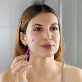 ANCIRS 24 Pack Eyebrow Trimmer Razors for Women Makeup, Facial T Shape Shaver Tool for Eye Brow, Stainless Steel Eyebrow Trimming Kit for Girls- Purple ANCIRS 24 Pack Eyebrow Trimmer Razors for Women Makeup, Facial T Shape Shaver Tool for Eye Brow, Stainless Steel Eyebrow Trimming Kit for Girls- Purple