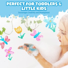 Tub Works Bath Paint Soap Bath Toy, Neon 6 Pack | Non-Toxic | Washable Bathtub Paint for Finger Painting on Tub Walls | Ideal Toddler Bath Toys for Creative Play | Easy to Clean, Fun Paint Soap