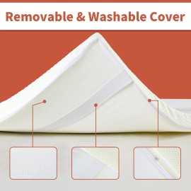 ROYALAY Topper for Lash Bed, 2 Inch Memory Foam Massage Table Topper, 73x29x2 inch, White