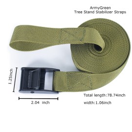 Tree Stand Stabilizer Straps, Tree Stand Accessories, Hunting Utility Strap with Loop End for Holding Climbing Tree Stand and Backpack, Hanging Trail Cameras and Holding Gear 4 Pcs (1\'\' x 78\'\')