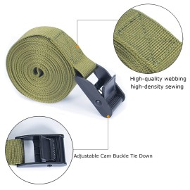 Tree Stand Stabilizer Straps, Tree Stand Accessories, Hunting Utility Strap with Loop End for Holding Climbing Tree Stand and Backpack, Hanging Trail Cameras and Holding Gear 4 Pcs (1\'\' x 78\'\')