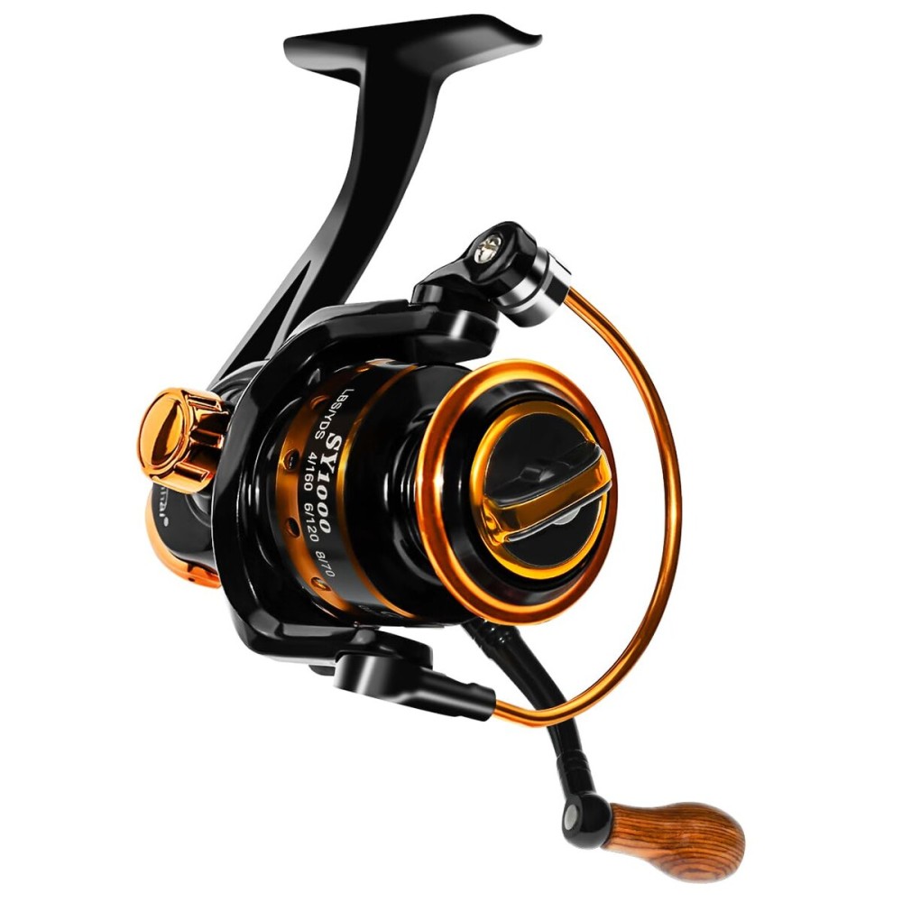 Summer and Centron Spinning Fishing Reels, Perfect for Ultralight Ice Fishing with 12 +1 BB Light Weight, Ultra Smooth Powerful, 5.2:1 High-Speed, Size 1000 Fishing Reel by QINGLER