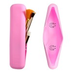 Veibeau Makeup Brush Silicone Travel Holder Bag,Soft Protable Cosmetic Makeup Tools Organizer for Travel (Pink)