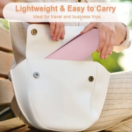 Veibeau Makeup Brush Silicone Travel Holder Bag,Soft Protable Cosmetic Makeup Tools Organizer for Travel (Pink)