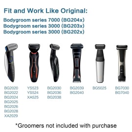 BG2000 Replacement Body Groomer Foil Head for Bodygroom BG7030 BG7040 BG2030 G2039 BG2040, Compatible with Philips norelco bodygroom 7000;