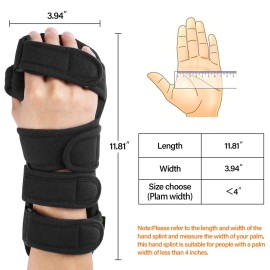 HOOMTREE Stroke Resting Hand Splint Right&Left Resting Hand Splint with Finger Separator Functional Night Immobilizer Wrist Finger Brace for Carpel Tunnel Pain,Sprain Fracture,Tendonitis (Left,Black) HOOMTREE Stroke Resting Hand Splint Right&Left Resting Hand Splint with Finger Separator Functional Night Immobilizer Wrist Finger Brace for Carpel Tunnel Pain,Sprain Fracture,Tendonitis (Left,Black)