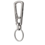 KeyUnity Titanium Carabiner Keychain Clip, Quick Release EDC Key Holder Organizer with Key Ring (KM04SW)
