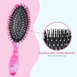 Kids Hair Brush Girls, Toddler Wet Dry Detangling Hair Brush for Curly Thick Hair Pain-Free Comb Girls Kids Women Unicorn Mermaid Kids Hair Brush Girls, Toddler Wet Dry Detangling Hair Brush for Curly Thick Hair Pain-Free Comb Girls Kids Women Unicorn Mermaid