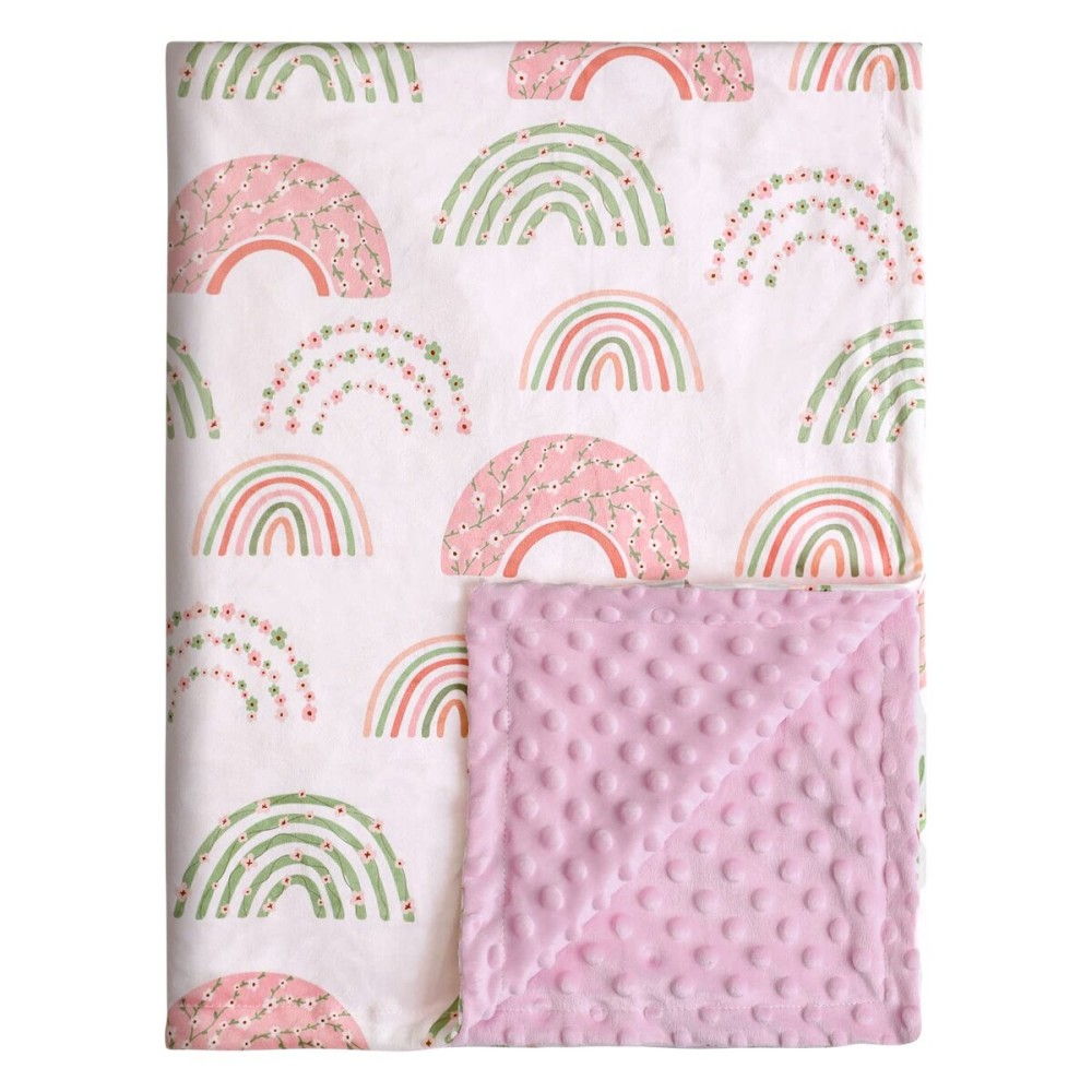 Soarwg Kids Baby Blanket Unisex Newborn, Super Soft Comfy Rainbow Blankets, for Toddler Baby Nursery Bed Blanket Stroller Crib Shower Gifts, 30 x 40 Inch