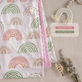 Soarwg Kids Baby Blanket Unisex Newborn, Super Soft Comfy Rainbow Blankets, for Toddler Baby Nursery Bed Blanket Stroller Crib Shower Gifts, 30 x 40 Inch