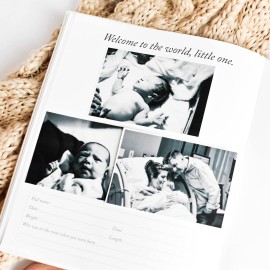 Baby First Year Book - Heirloom Keepsake Baby Memory Book to Record Important Milestones, Photos & More - Pregnancy Books (Sky Blue,112 Pages)