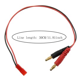 ZZHXSM JST Male to 4mm Banana Plug Battery RC Balanced Charging Cable Connector Adaptor Lead Cable (30CM/20AWG)