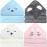 Eccliy 4 Pack Baby Bath Towel Cute Animal Face Coral Fleece Baby Bath Towels Poncho Cape for Boy and Girl (Kitten, Puppy, Bear, Elephant)