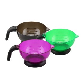 3pcs Suction Paint Cup Bowl Purple , Silicone Mixing Tint Dyed - Hairdressing Coloring Diy Art Hair with Styling Barbershop Sturdy Hairdressers Dye Tool Color, Hairdressing,