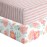 Featherhead 2-Pack Fitted Crib Sheets - 100% Cotton - 52 x 28 x 9 for Standard Crib and Toddler Mattress (Jersey Garden Floral)