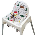 MISSEIAR High Chair Cushion with Cover for IKEA Antilop High Chair, Wooden High Chair Pad Pillow, Built-in Inflatable Cushion