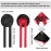 Satin Bonnet Silk Sleep Cap Hair Bonnets for Black Women Stretchy Tie Band for Curly Hair Wrap(Black+Red)